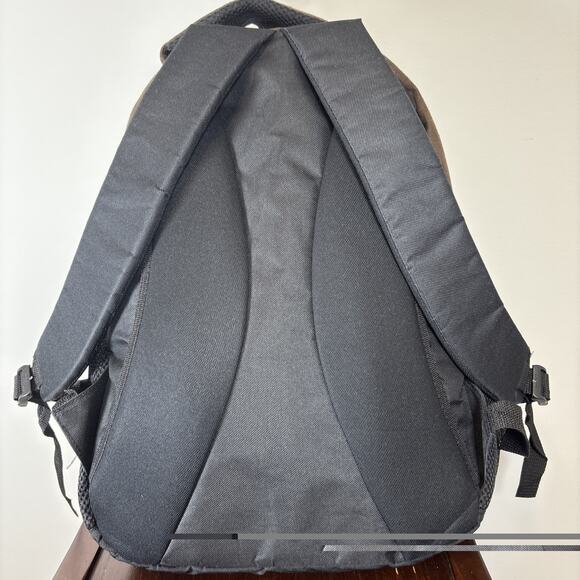 Hiram Bingham Belmond Train Brown Suede Feel Backpack Travel Daypack School Bag - Picture 7 of 12